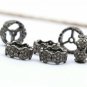 Pave Diamond Spacer Beads 925 Silver Round Diamond Beads Findings Jewelry Making