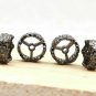 Pave Diamond Spacer Beads 925 Silver Round Diamond Beads Findings Jewelry Making