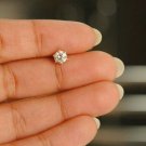 Diamond Nose Ear Stud 14k Gold Solitaire Diamond Threaded Pin Wedding Gift.
