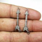 Pave Diamond Arrow Charm Connector Findings 925 Silver Diamond Jewelry Connector Pave Diamond Arrow Charm Connector Findings 925 Silver Diamond Jewelry Connector