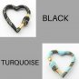 1Pc Pave Diamond Heart Carabiner Enamel Screw Clasp Sterling Silver Diamond Lock