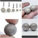Pave Diamond Beads 925 Silver Diamond Findings Beads Ball Additional Findings.