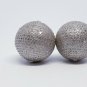 Pave Diamond Beads 925 Silver Diamond Findings Beads Ball Additional Findings.