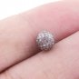 Pave Diamond Beads 925 Silver Diamond Findings Beads Ball Additional Findings.