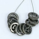 Rondelle Spacers Pave Diamond Beads 925 Silver Beads Jewelry Findings Charm NS87