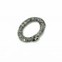 Pave Diamond Oval Charm Lock 925 Silver Diamond Oval Clasp Jewelry Findings.