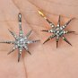 Pave Diamond 1pc Star Charm Pendant 925 Sterling Silver Christmas Charm Pendant.