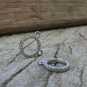 Pave Diamond Round Double Bail Pendant 925 Silver Charm Making Findings 1 pc