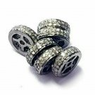 Diamond Spacer Rondelle Wheel Beads 925 Silver Washer Beads Findings Wholesale.