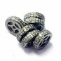 Diamond Spacer Rondelle Wheel Beads 925 Silver Washer Beads Findings Wholesale.