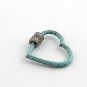 Pave Diamond Carabiner Lock 925 Silver Heart Enamel Clasps Screw Findings Supply
