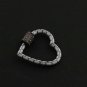 Pave Diamond Carabiner Lock 925 Silver Heart Enamel Clasps Jewelry Finding Suply