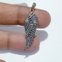 Wing Pendant Pave Diamond 925 Silver Diamond Charm Pendant For Christmas gift