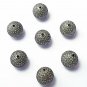 12mm Beads Ball Pave Diamond Beads Findings 925 Silver Necklace Beads Findings.