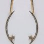 Pave Diamond Crescent Moon And Star Dangle Earring Handmade Religious Jewelry.