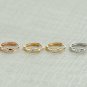 Diamond Huggie Hoop Earrings 14k Solid Gold Workwear Earrings Diamond Huggie.
