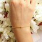 14k Solid Gold Chain Bracelet Curved Wire Bracelet Diamond Cuff Bracelet Gift.