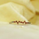 Dainty Garnet Ring Garnet Cluster Ring 14k Gold Spessartine Garnet Wedding Gift.