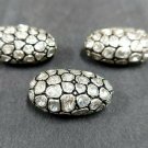 Oval Polki Diamond Beads 925 Silver Spacer Beads Handmade Diamond Jewelry Beads.