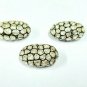 Oval Polki Diamond Beads 925 Silver Spacer Beads Handmade Diamond Jewelry Beads.