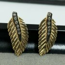 14k Solid Gold Leaf Pendant Gold Jewelry Stacking Feather Pendant Leaf Charm N8.