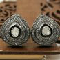 Polki Diamond Stud Earring 925 Silver Pave Diamond Earring Tops Fine Jewelry.
