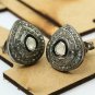 Polki Diamond Stud Earring 925 Silver Pave Diamond Earring Tops Fine Jewelry.