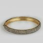 Pave Diamond Bangle 14k Gold 925 Silver Handmade Wedding Day Bangle Gift.