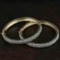 Pave Diamond Bangle 14k Gold 925 Silver Handmade Wedding Day Bangle Gift.