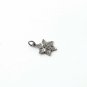Pave Diamond Flower Pendant 925 Silver Diamond Charm For Christmas Gift.