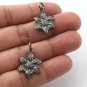 Pave Diamond Flower Pendant 925 Silver Diamond Charm For Christmas Gift.