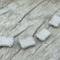 Pave Diamond Cushion Beads 925 Silver Diamond Necklace Beads Jewelry Findings.