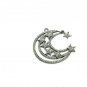 Pave Diamond Moon And Stars Pendant 925 Silver Elegant Diamond Valentine Pendant