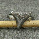 Shark Tooth Ring Pave Diamond Birthday Gift Ring 925 Silver Diamond Present Ring Shark Tooth Ring Pave Diamond Birthday Gift Ring 925 Silver Diamond Present Ring