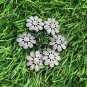 Pave Diamond Flower Charm Pendant 925 Silver Diamond Charms For Christmas.