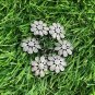 Pave Diamond Flower Charm Pendant 925 Silver Diamond Charms For Christmas.