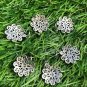 Pave Diamond Flower Charm Pendant 925 Silver Diamond Charms For Christmas.