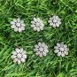 Pave Diamond Flower Charm Pendant 925 Silver Diamond Charms For Christmas.