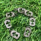 Rectangular Cross Pendant Charm Pave Diamond 925 Silver Charm For Christmas. Rectangular Cross Pendant Charm Pave Diamond 925 Silver Charm For Christmas.