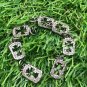Rectangular Cross Pendant Charm Pave Diamond 925 Silver Charm For Christmas.