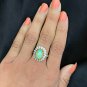 Pave Diamond Opal Ring 14k Gold Wedding Proposal Ring Gift Fine Jewelry Gift.