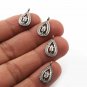 Pave Diamond Pear Shape Charm Pendant 925 Sterling Silver Additional Findings.
