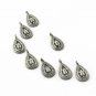 Pave Diamond Pear Shape Charm Pendant 925 Sterling Silver Additional Findings.