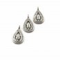 Pave Diamond Pear Shape Charm Pendant 925 Sterling Silver Additional Findings.