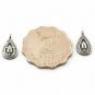 Pave Diamond Pear Shape Charm Pendant 925 Sterling Silver Additional Findings.