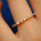 Champagne Diamond Gradient Bar Ring 14k Gold Horizontal Ring Bride Gift Ring.