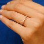 Champagne Diamond Gradient Bar Ring 14k Gold Horizontal Ring Bride Gift Ring.