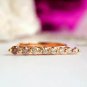 Champagne Diamond Gradient Bar Ring 14k Gold Horizontal Ring Bride Gift Ring.