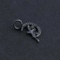 Moon Fairy Charm Pendant 925 Silver Pave Diamond Charm Pendant For Christmas.