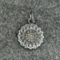 Sunflower Charm Pendant Pave Diamond 925 Silver Elegant Pendant For Birthday's.